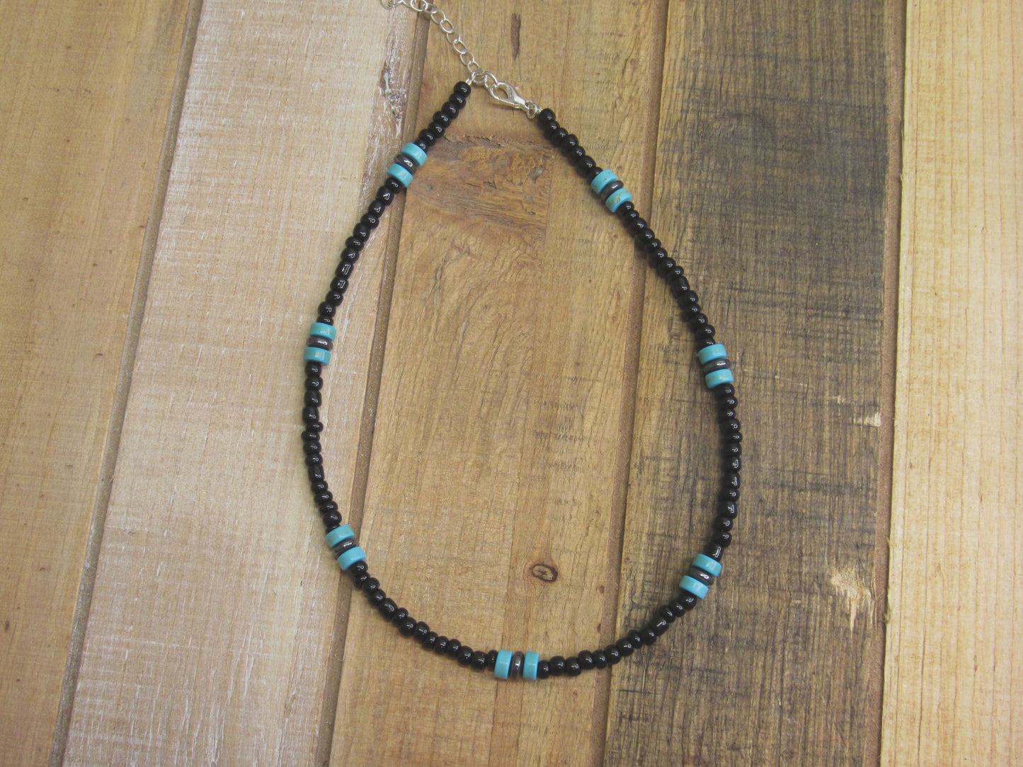 Black and Turquoise Choker