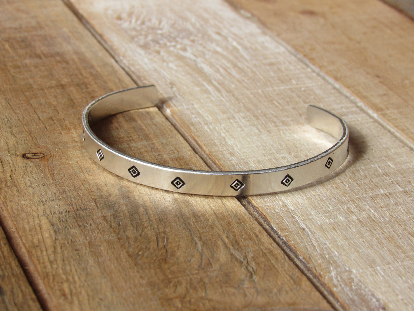 Stamped Aztec Cuff Bracelet