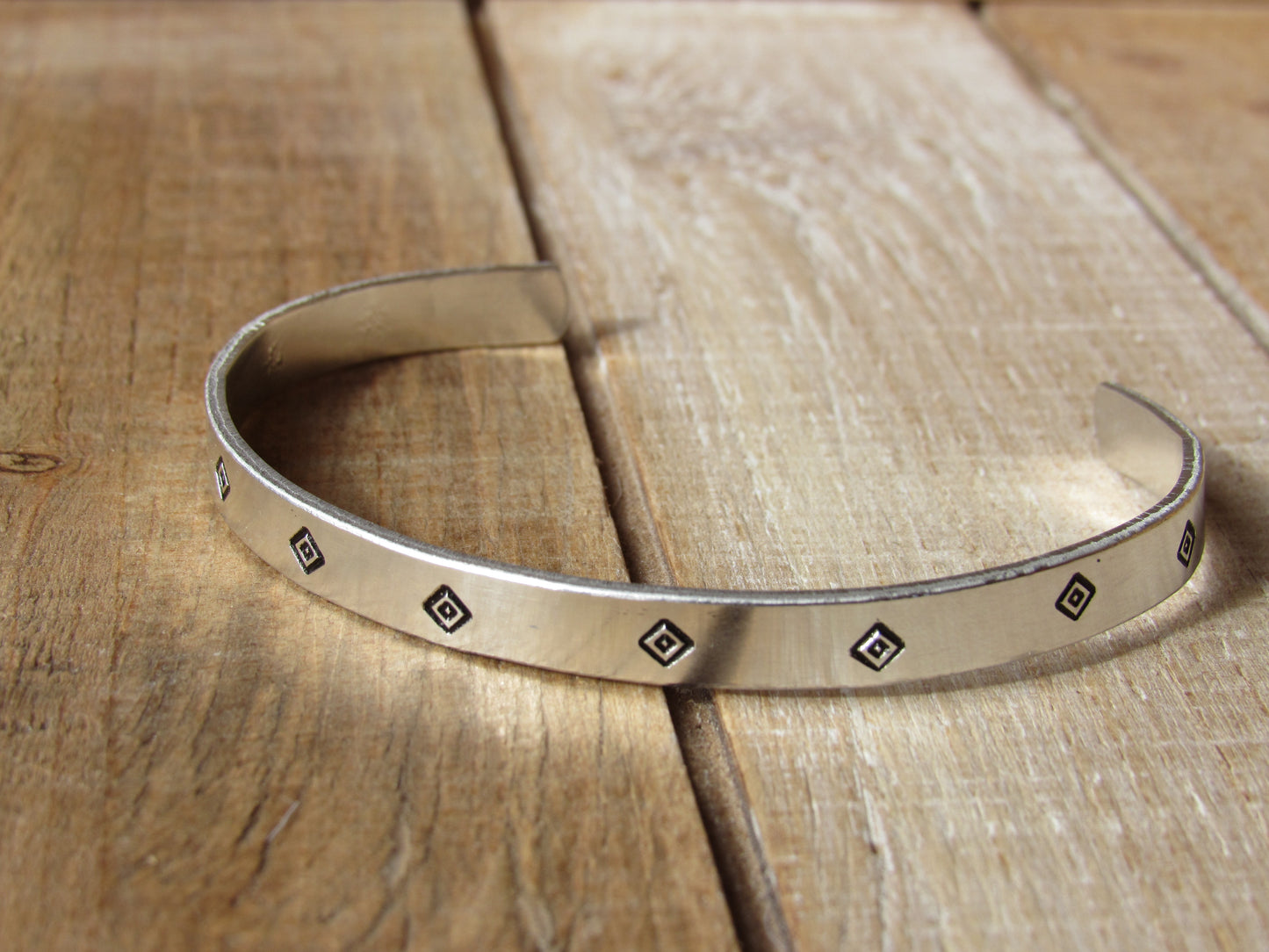 Stamped Aztec Cuff Bracelet
