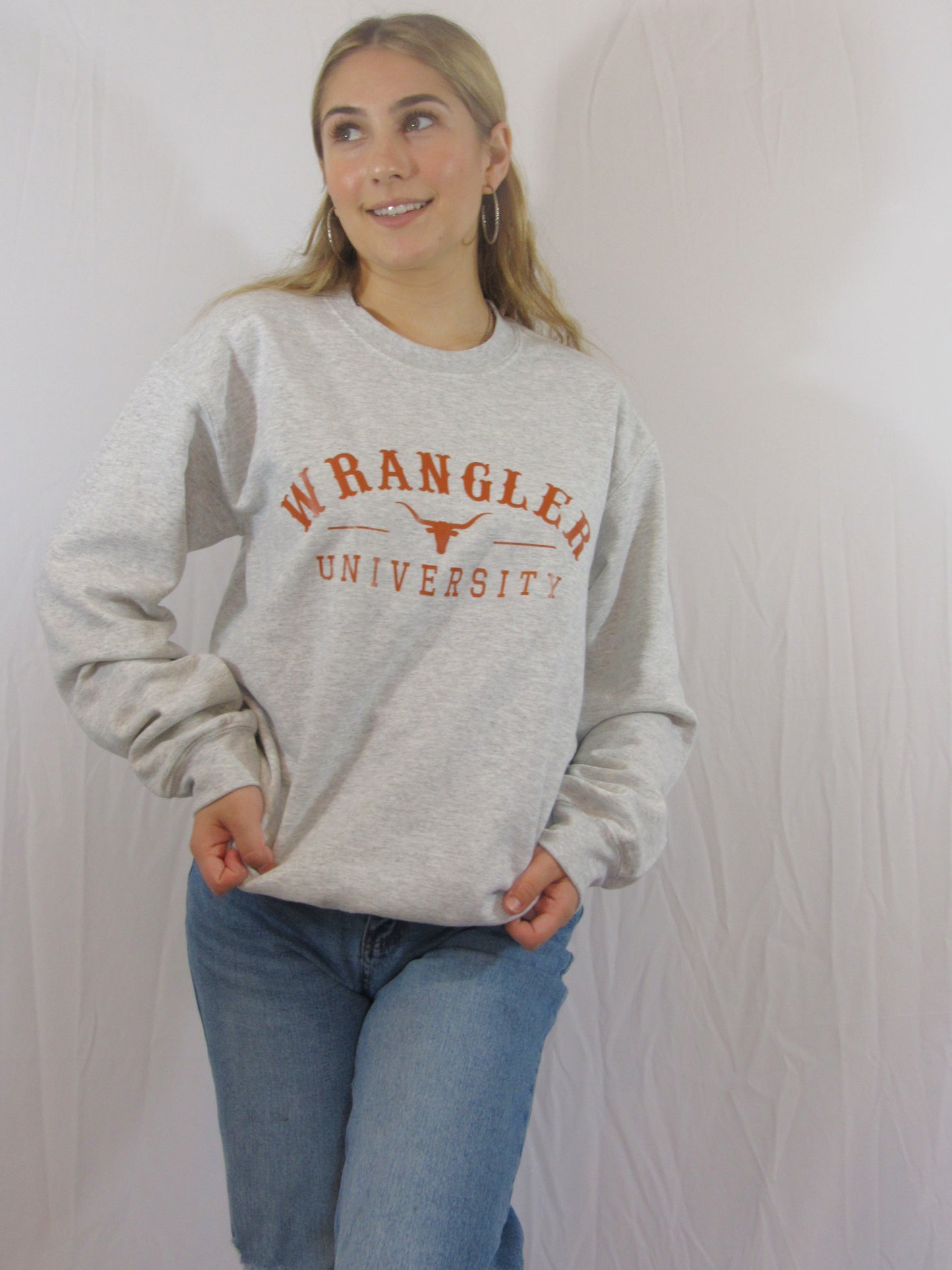 Wrangler University Crewneck - Ash Gray