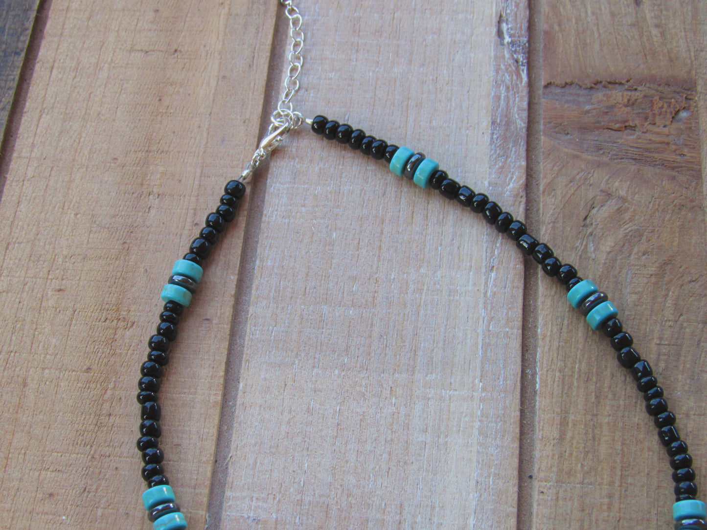 Black and Turquoise Choker