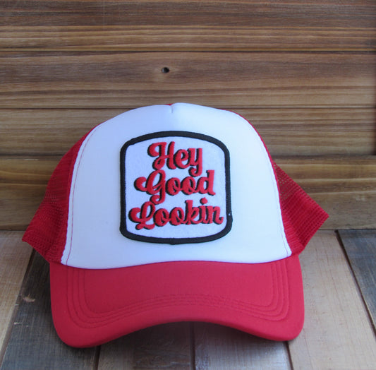 Hey Good Lookin Trucker Hat - Red