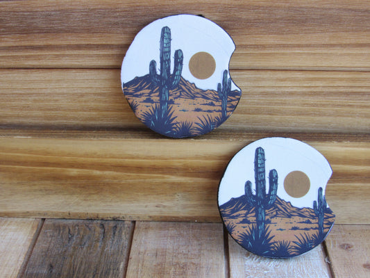 Desert Cactus Car Coasters